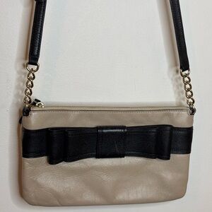 Kate Spade Villabella Bow Crossbody Bag Taupe Black